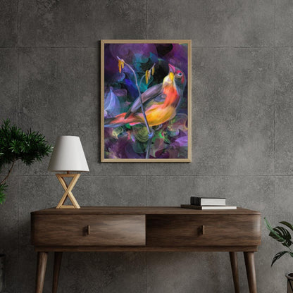 Diamond Painting - Ptak w kolorowym otoczeniu - SEOS®