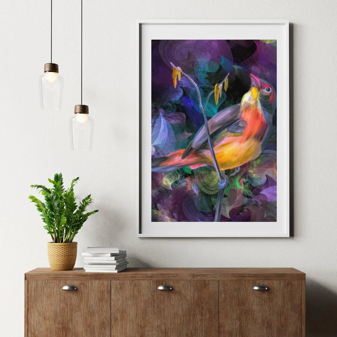 Diamond Painting - Ptak w kolorowym otoczeniu - SEOS®