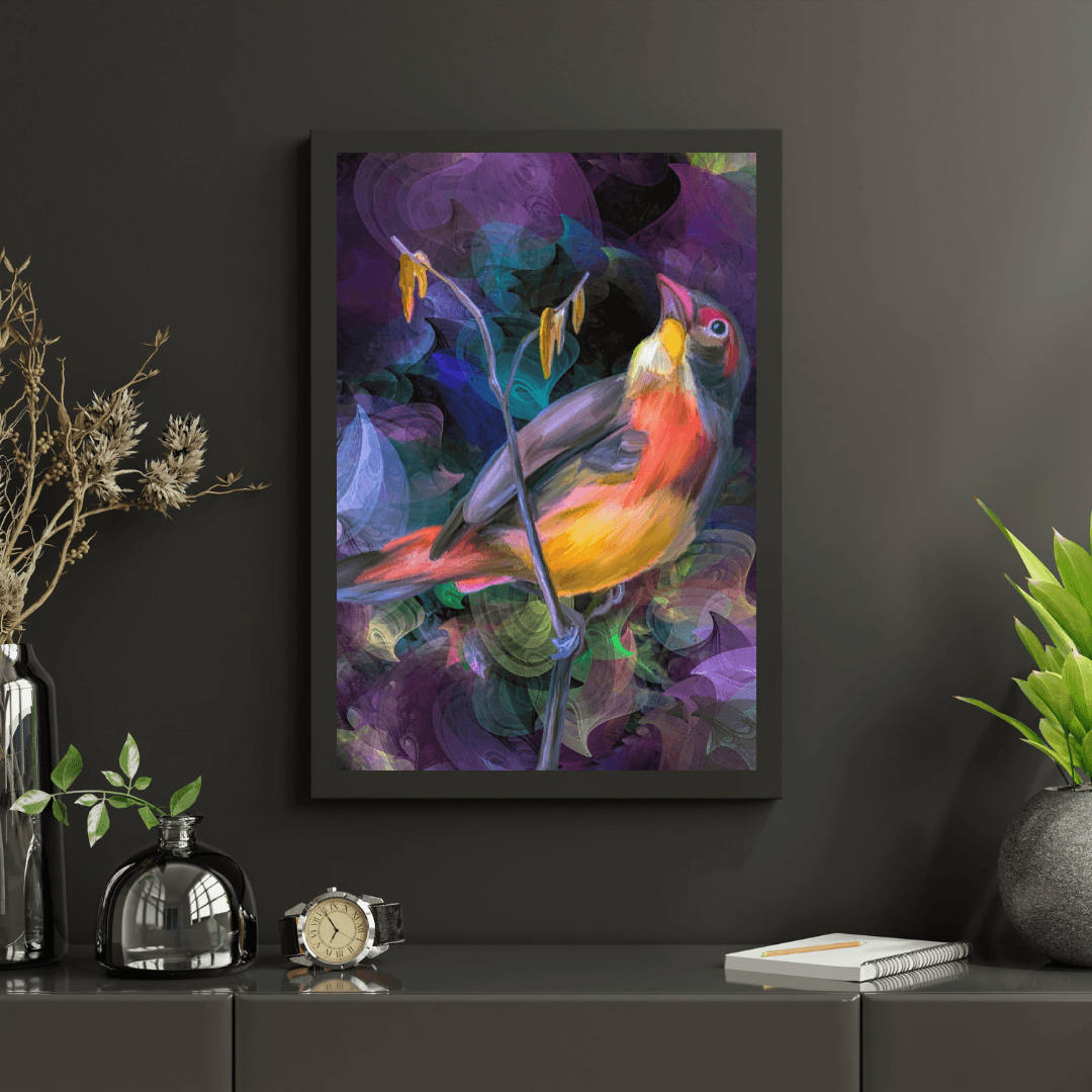 Diamond Painting - Ptak w kolorowym otoczeniu - SEOS®