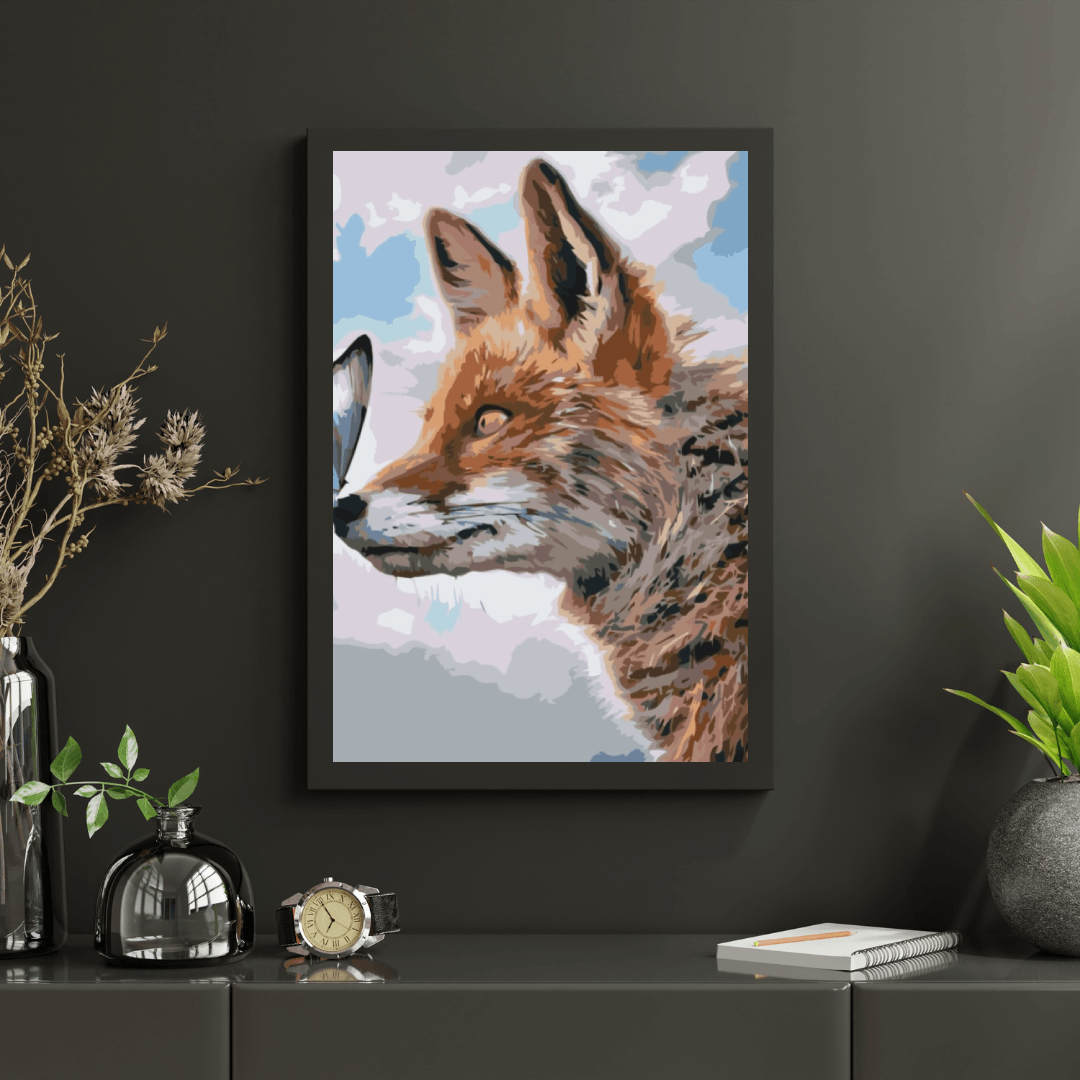 Diamond Painting - Lis z motylem na pyszczku - SEOS®