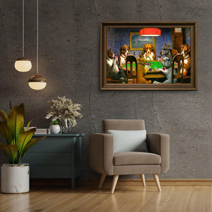 Diamond Painting - Przyjaciel w potrzebie - Psy grające w pokera