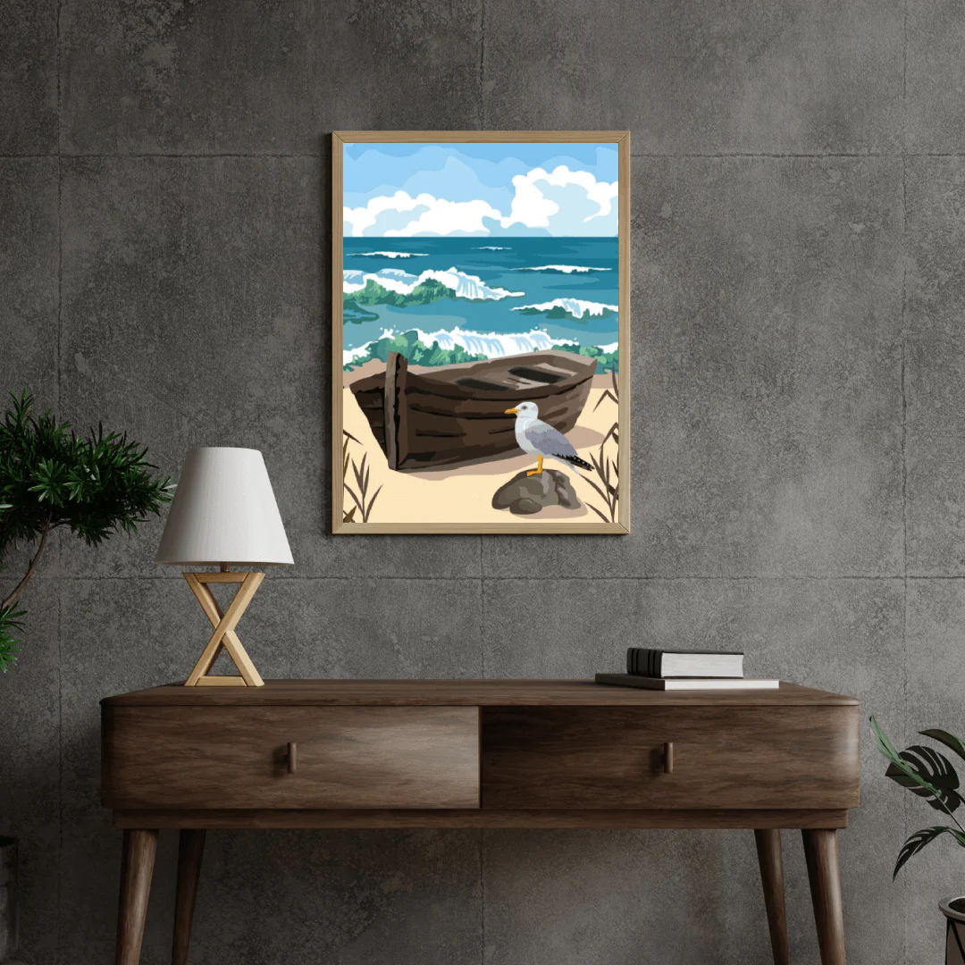 Diamond Painting - Osamotniony mewa - SEOS®