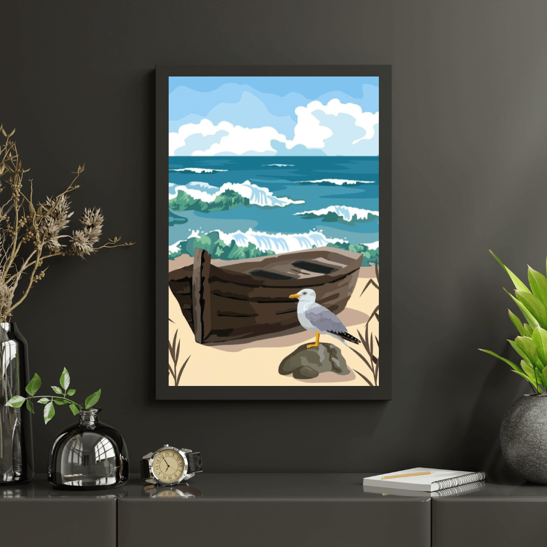 Diamond Painting - Osamotniony mewa - SEOS®