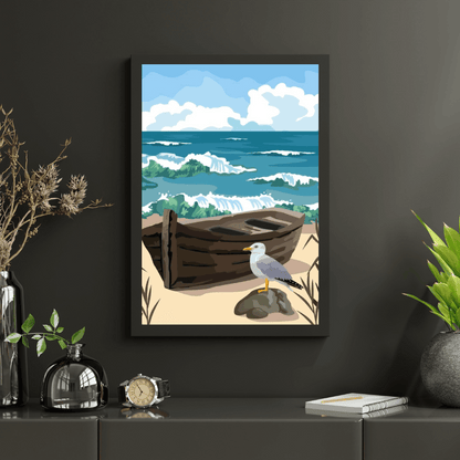 Diamond Painting - Osamotniony mewa - SEOS®