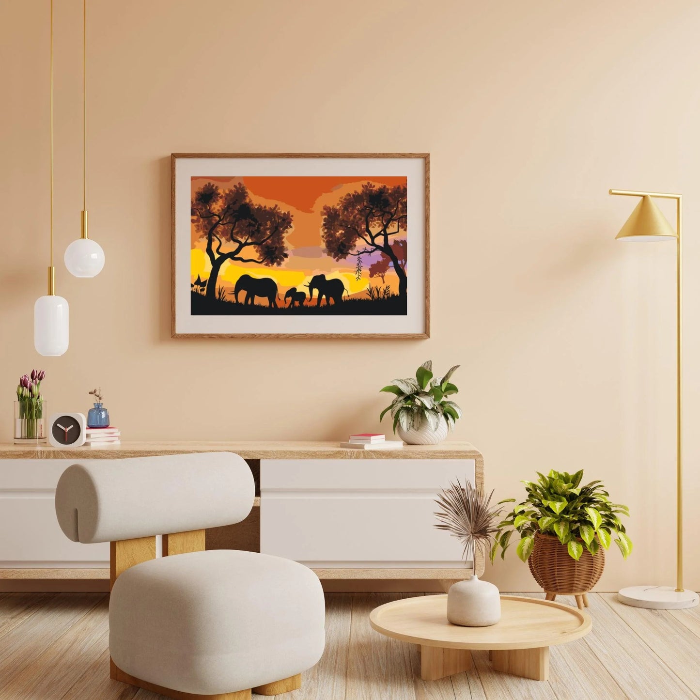 Diamond Painting - Rodzina słoni - SEOS®
