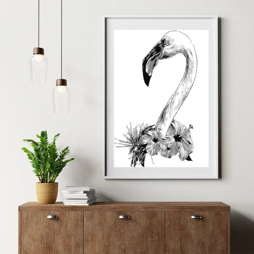 Diamond Painting - Głowa Flaminga - SEOS®