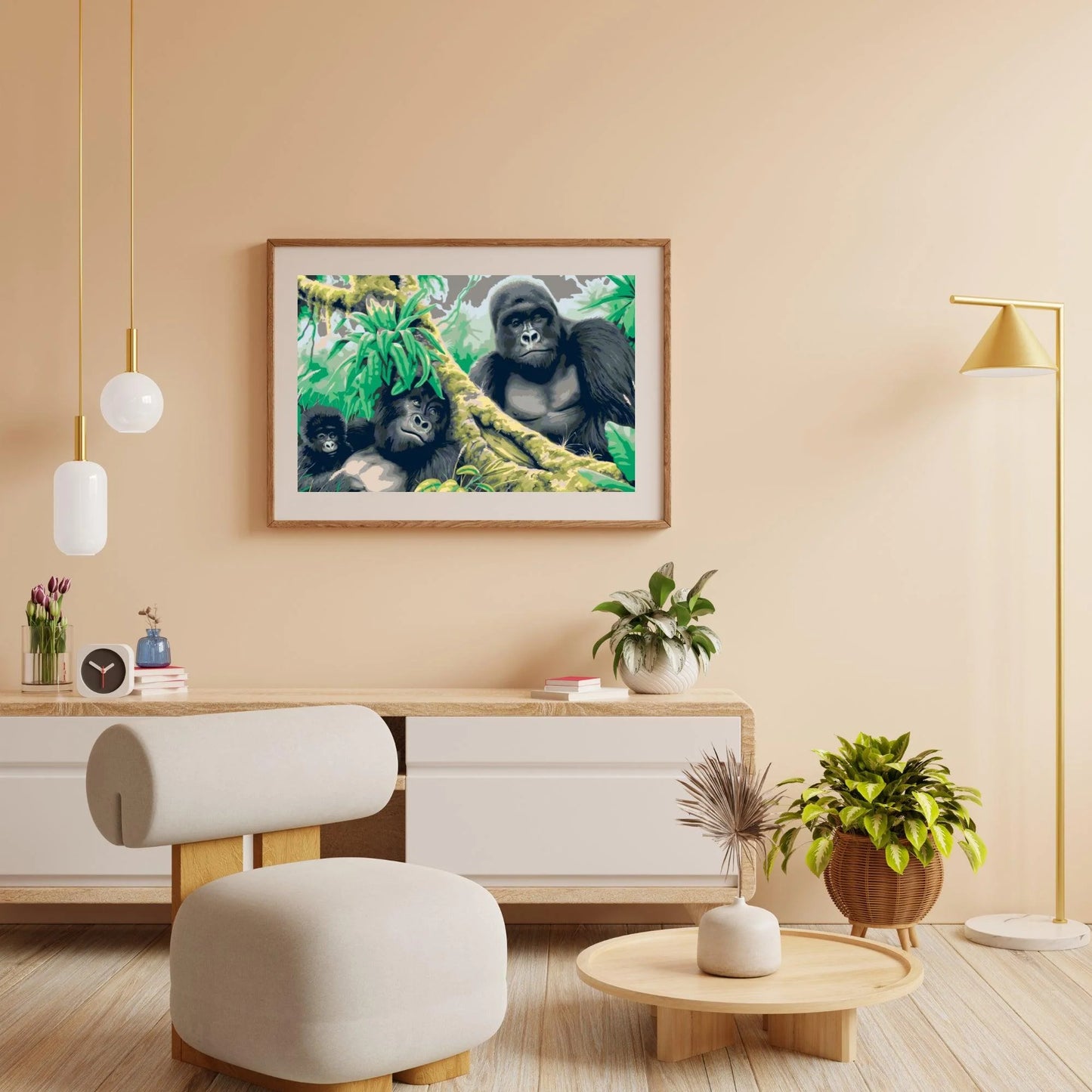 Diamond Painting - Rodzina goryli - SEOS®