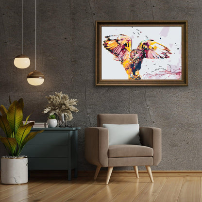 Diamond Painting - Złota Sowa Śnieżna - SEOS®