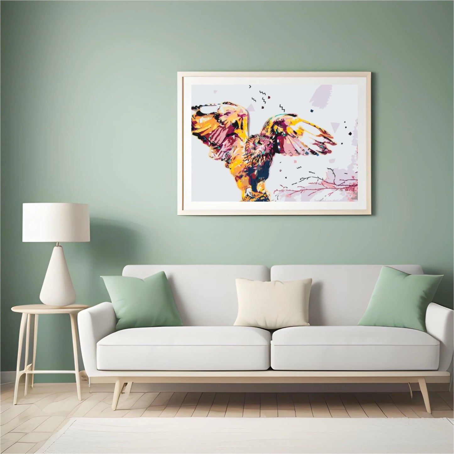 Diamond Painting - Złota Sowa Śnieżna - SEOS®