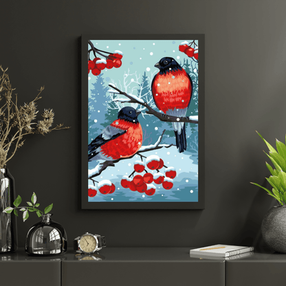 Diamond Painting - Złoty wróbel Biały - SEOS®