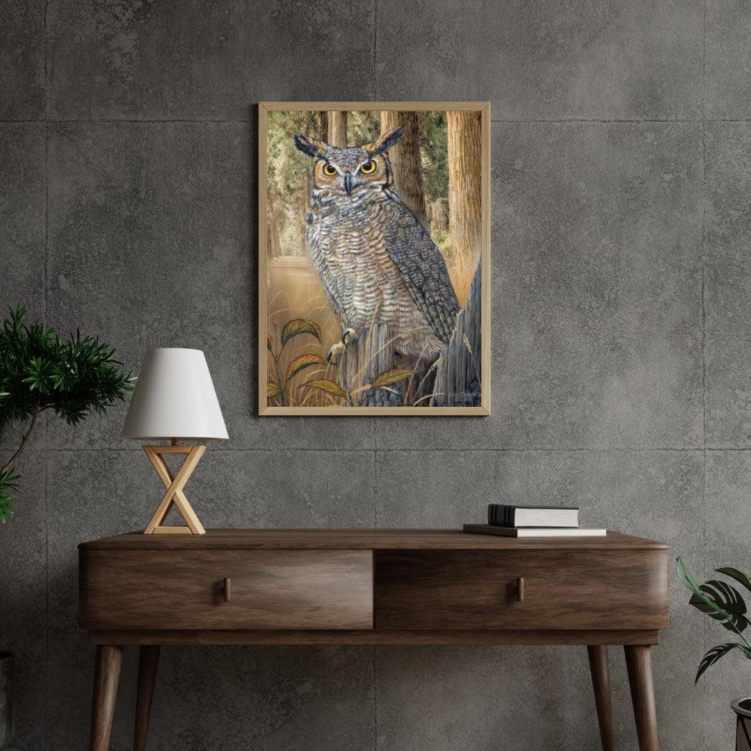 Diamond Painting - Duża Sowa z Rogami