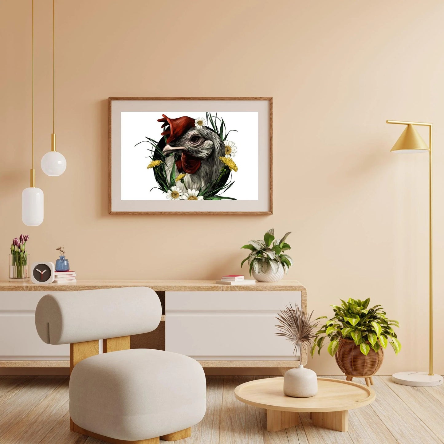Diamond Painting - Kura w kwiecistej sukience - SEOS®