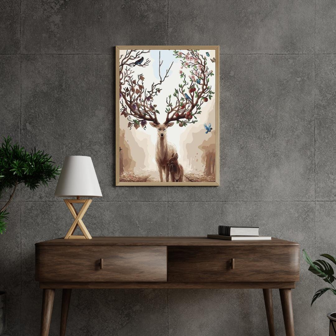 Diamond Painting - Jeleń z Wiosennym Porożem - SEOS®