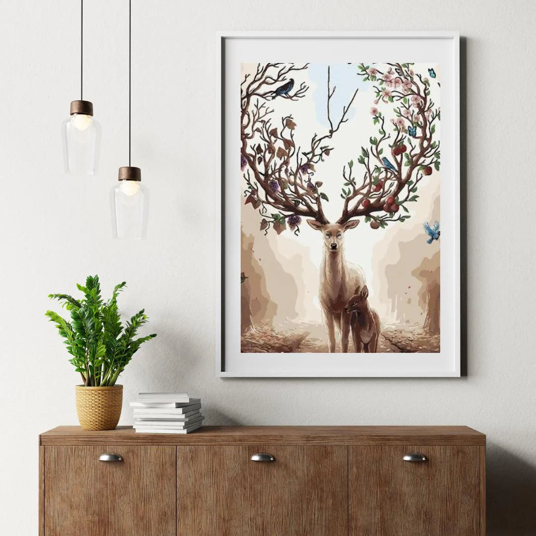 Diamond Painting - Jeleń z Wiosennym Porożem - SEOS®