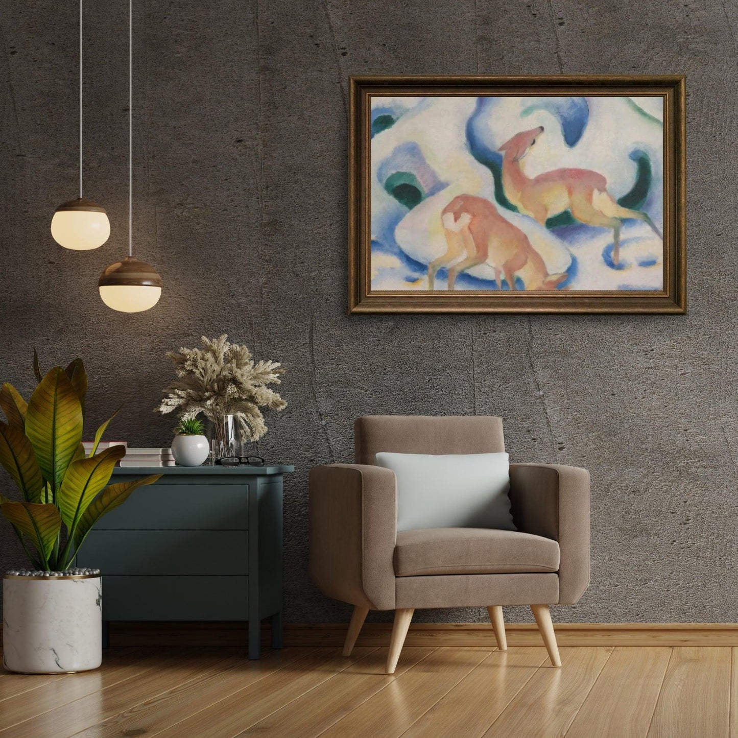 Diamond Painting - Jelenie w śniegu