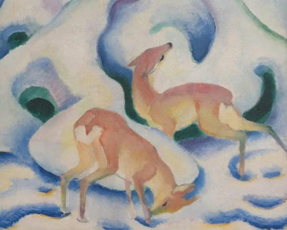 Diamond Painting - Jelenie w śniegu