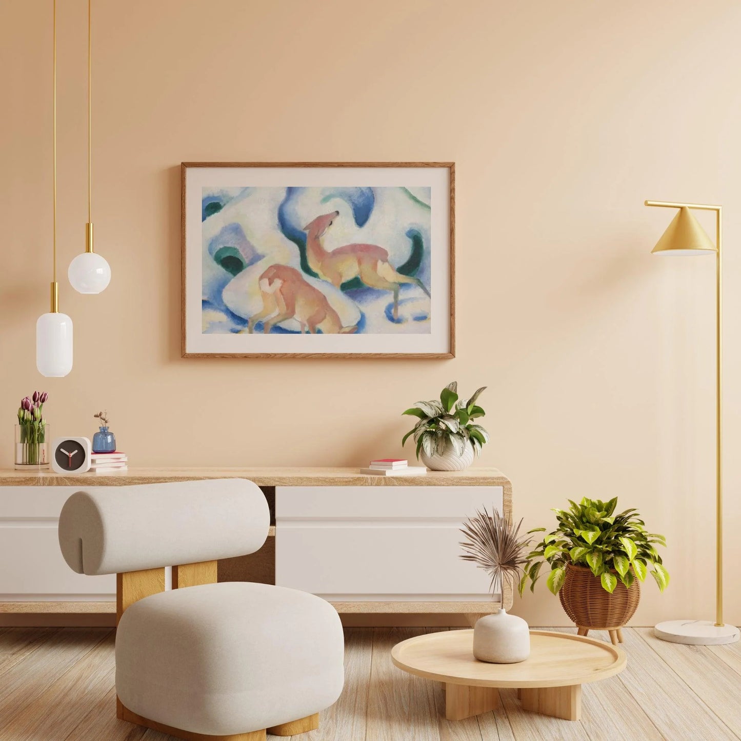 Diamond Painting - Jelenie w śniegu