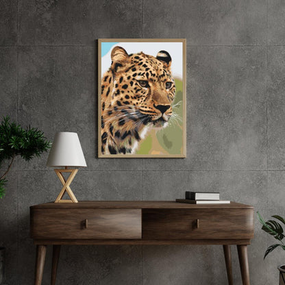 Diamond Painting - Widok polowania lamparta - SEOS®