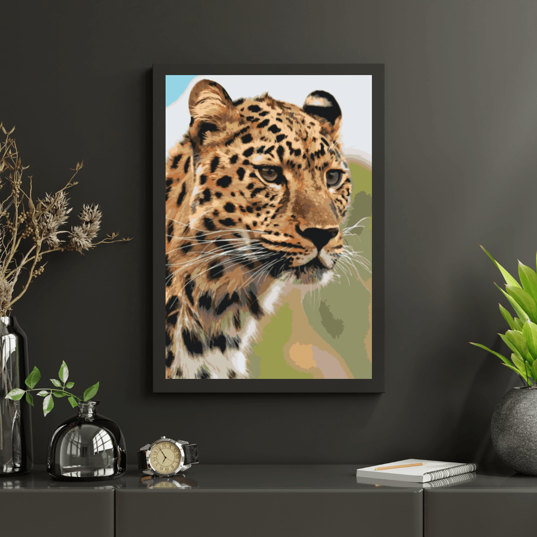 Diamond Painting - Widok polowania lamparta - SEOS®