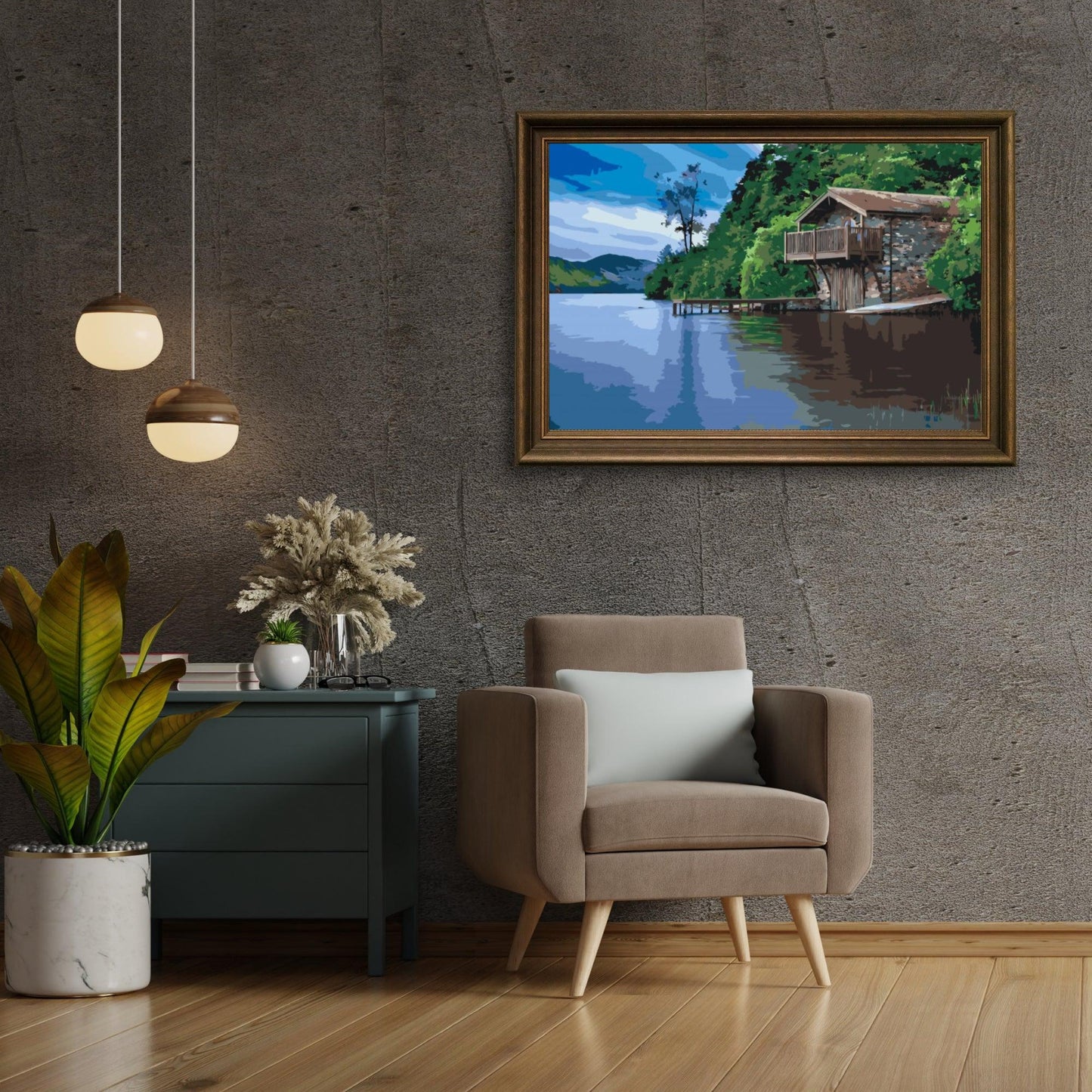 Diamond Painting - Domek nad jeziorem - SEOS Shop ®