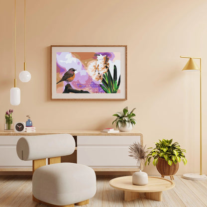 Diamond Painting - Hiacynt i ptak - SEOS®