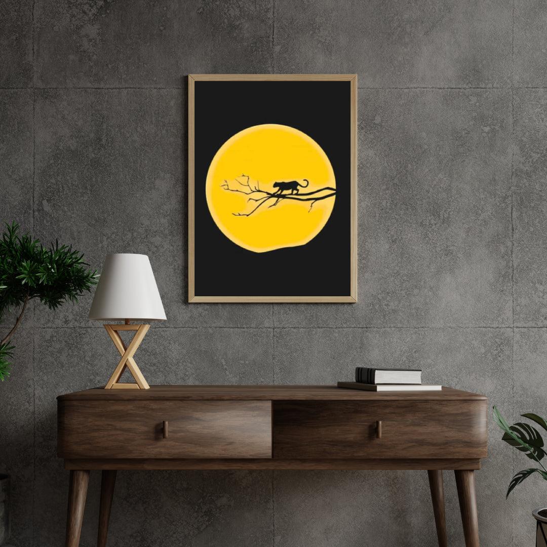 Diamond Painting - Jaguar pod pełnym księżycem - SEOS®