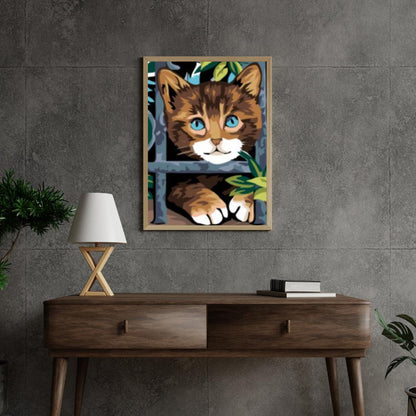 Diamond Painting - Kot za ogrodzeniem - SEOS®
