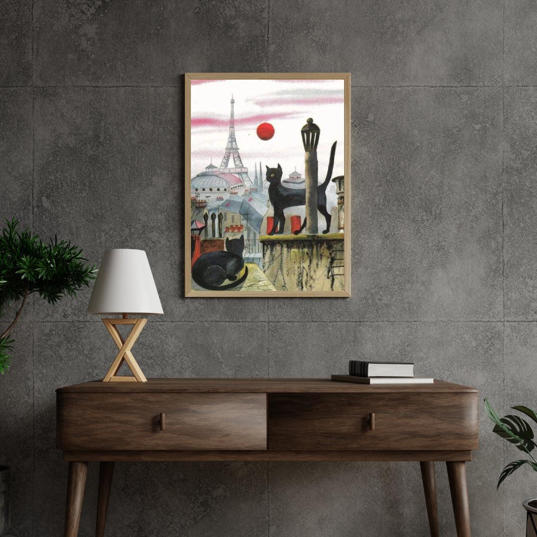 Diamond Painting - Kot w Paryżu - SEOS®