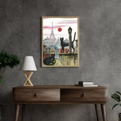 Diamond Painting - Kot w Paryżu - SEOS®