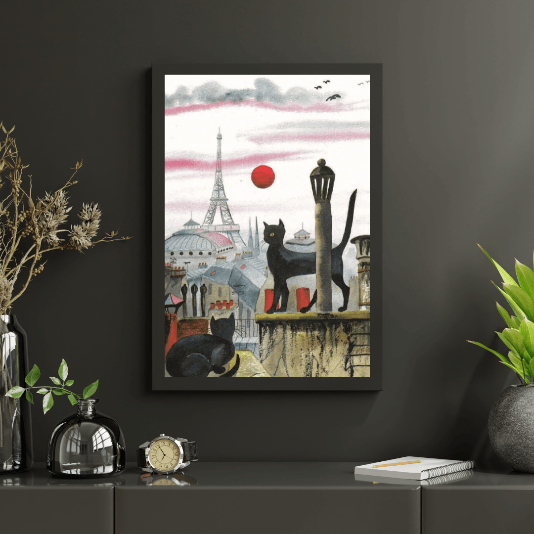 Diamond Painting - Kot w Paryżu - SEOS®