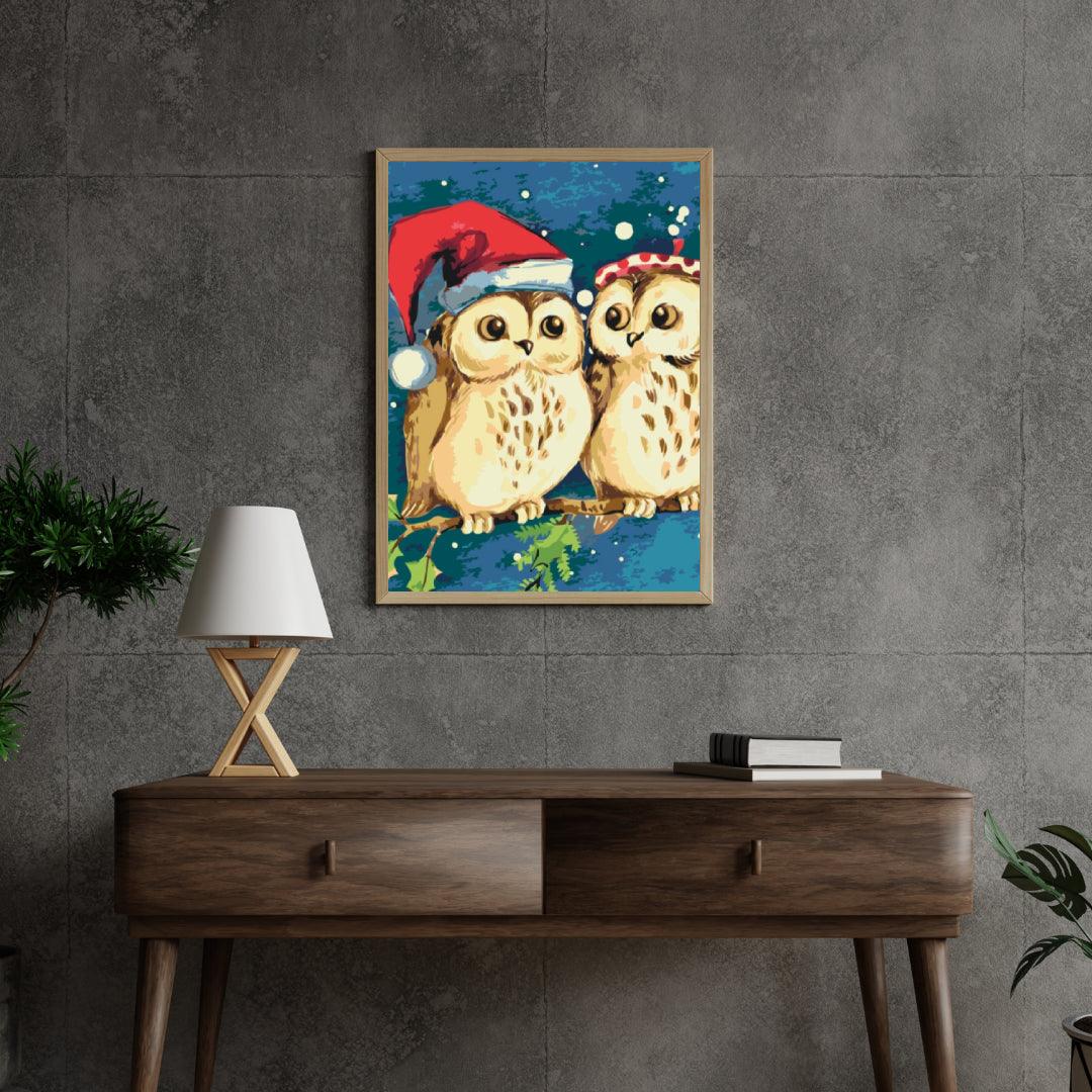 Diamond Painting - Świąteczne ptaki sów - SEOS Shop ®