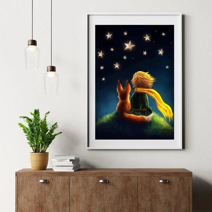 Diamond Painting - Mały chłopiec i lis - SEOS®