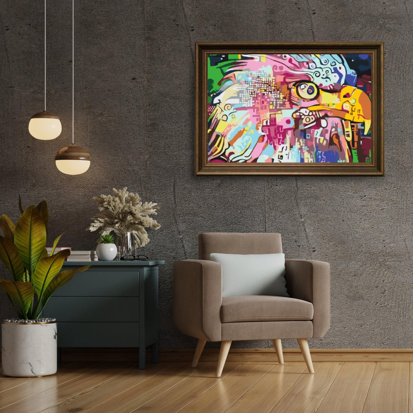 Diamond Painting - Kolorowy orzeł - SEOS®