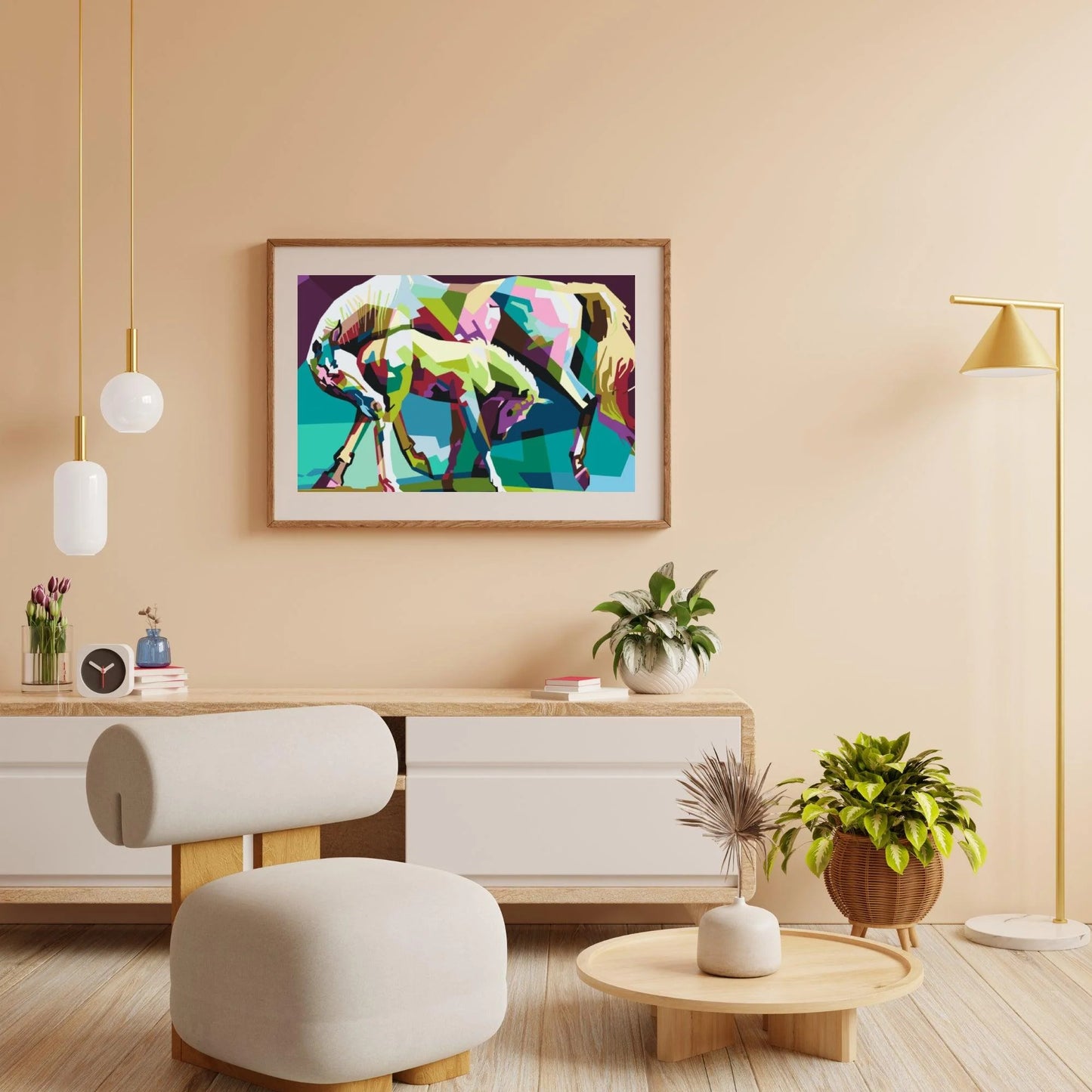 Diamond Painting - Kolorowe konie - SEOS®