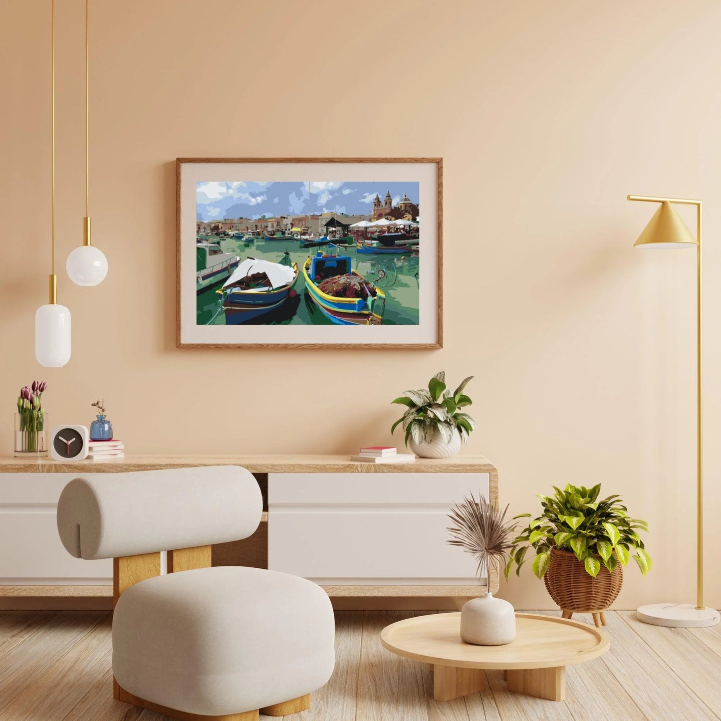 Diamond Painting - Kolorowe łodzie rybackie - SEOS Shop ®