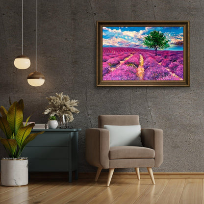 Diamond Painting - Pola lawendowe z Prowansji - SEOS Shop ®