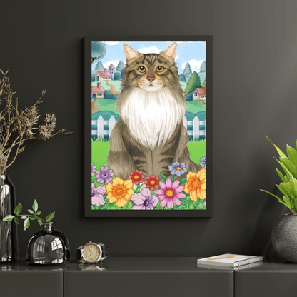 Diamond Painting - Wiosenna Maine Coon
