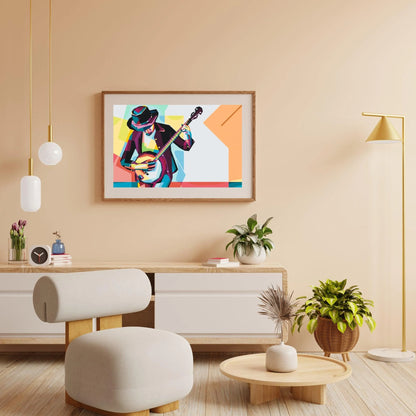 Diamond Painting - Mężczyzna gra na banjo - SEOS Shop ®