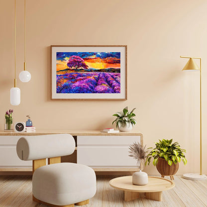 Diamond Painting - Fioletowy Zachód Słońca - SEOS Shop ®