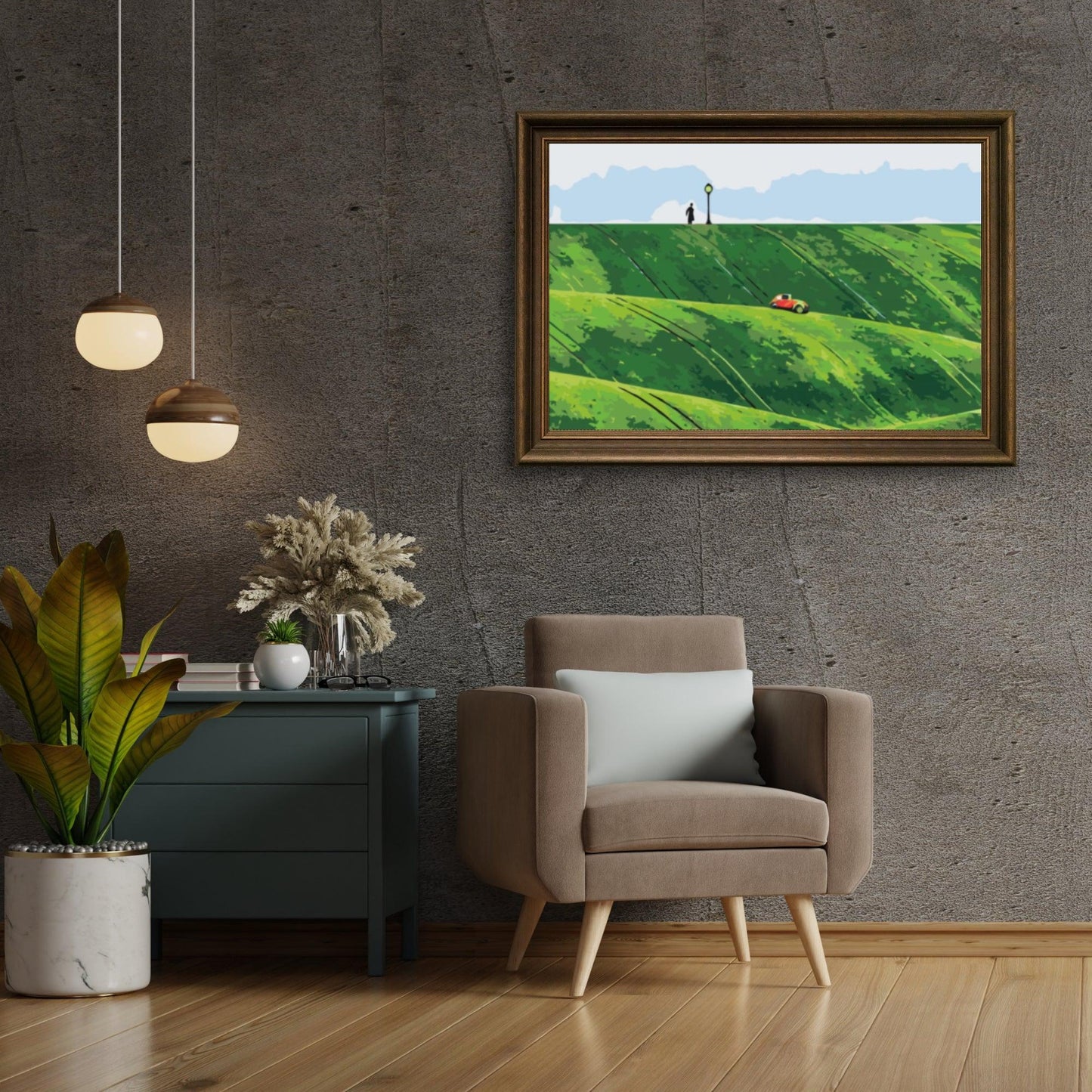 Diamond Painting - Czerwony samochód w górach - SEOS Shop ®