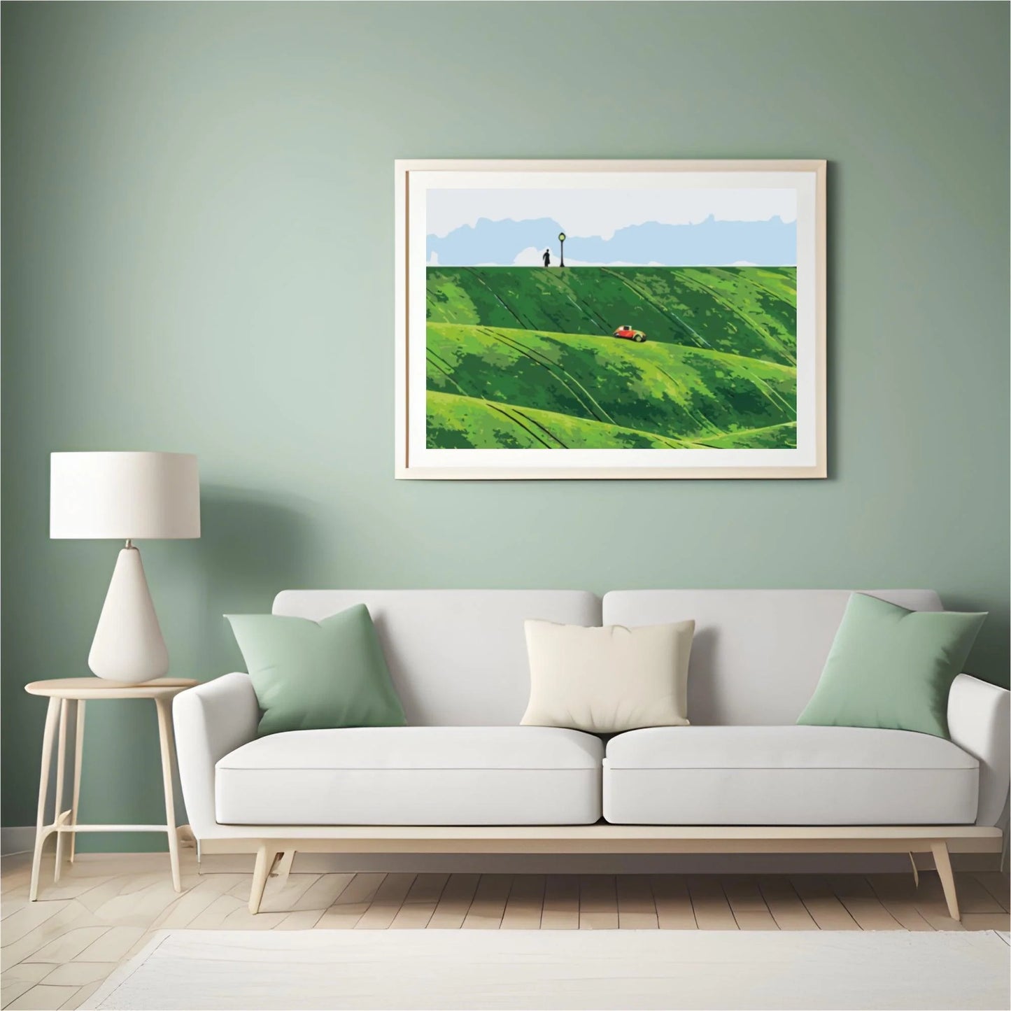 Diamond Painting - Czerwony samochód w górach - SEOS Shop ®