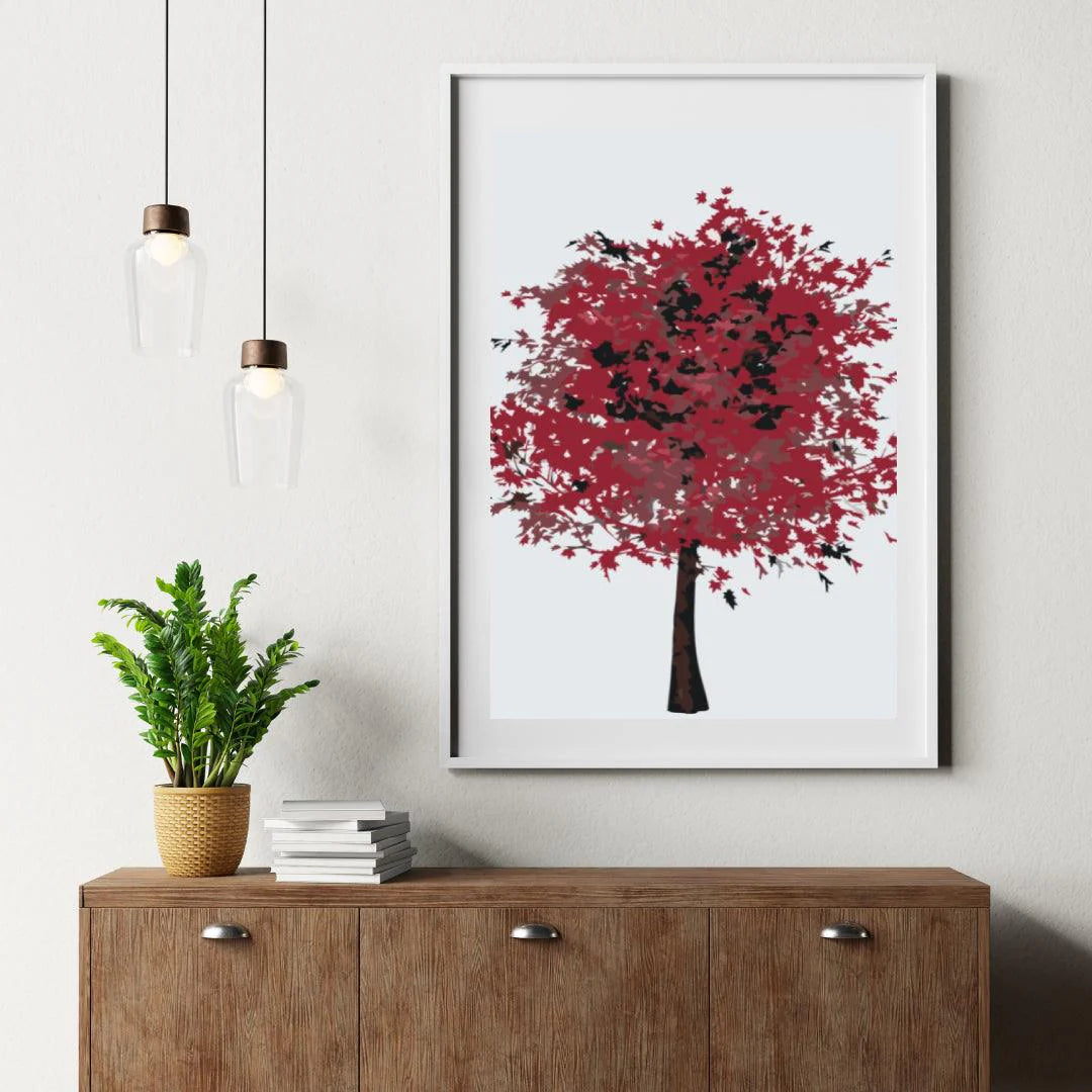 Diamond Painting - Czerwona drzewo - SEOS Shop ®