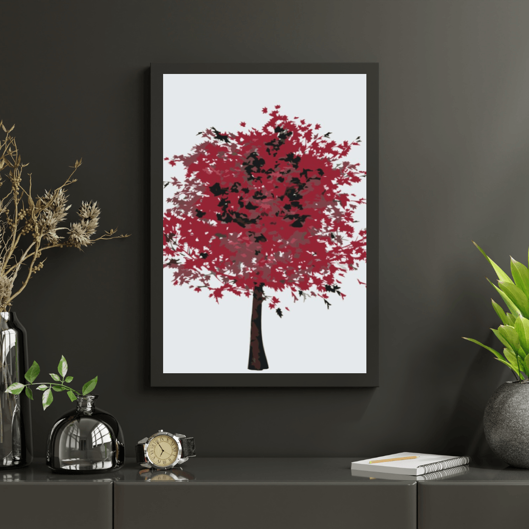 Diamond Painting - Czerwona drzewo - SEOS Shop ®