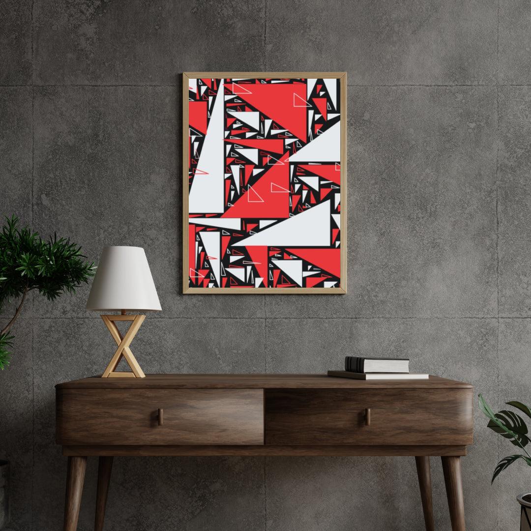 Diamond Painting - Czerwone i białe trójkąty - SEOS Shop ®