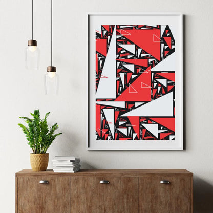 Diamond Painting - Czerwone i białe trójkąty - SEOS Shop ®