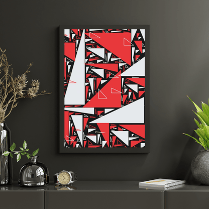 Diamond Painting - Czerwone i białe trójkąty - SEOS Shop ®