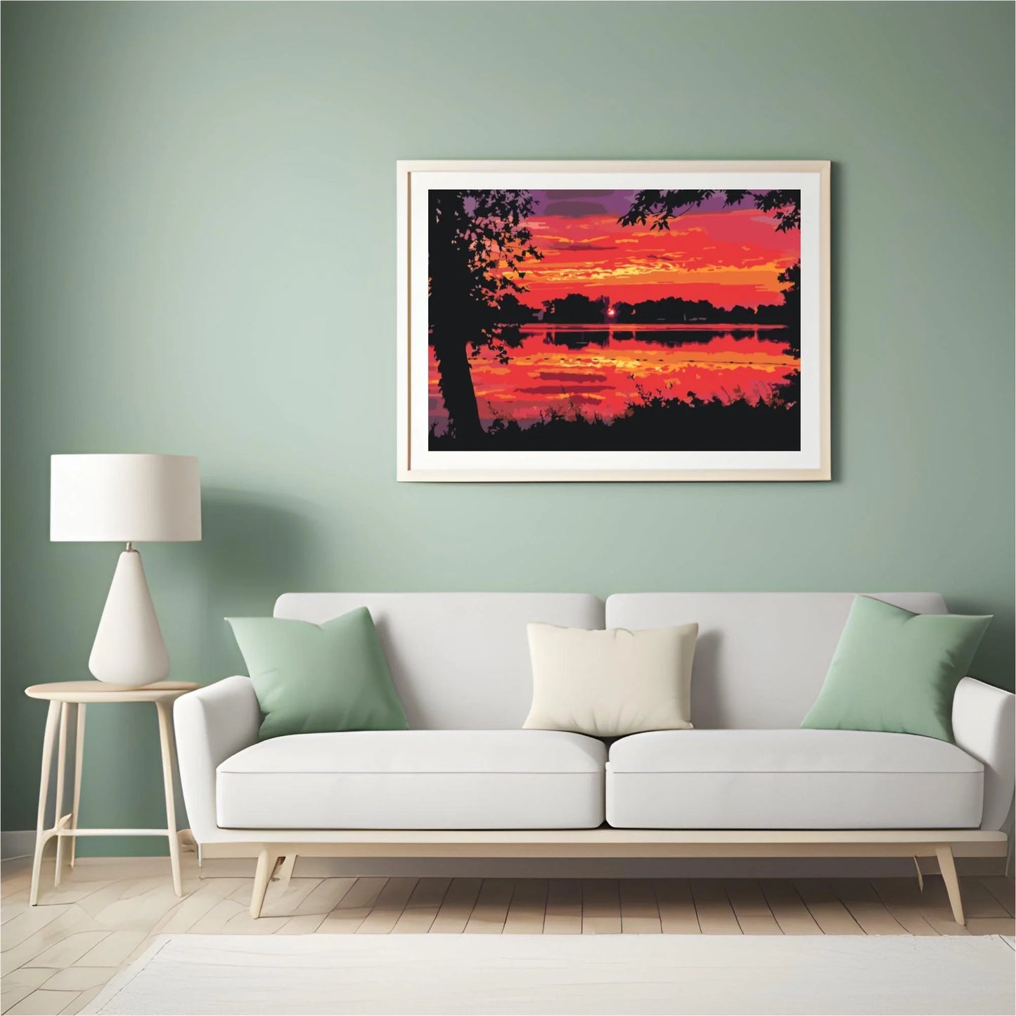 Diamond Painting - Czerwony zachód słońca - SEOS Shop ®