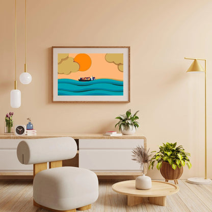 Diamond Painting - Statek na falach - SEOS Shop ®