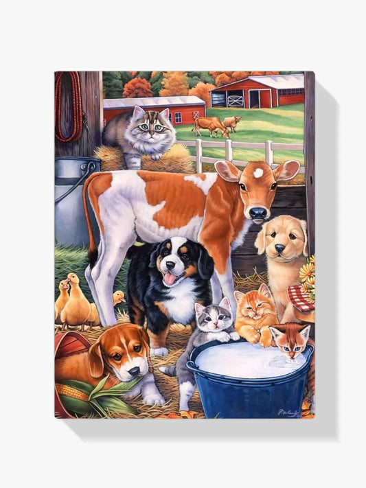 Diamond Painting - Przyjaciele z szopy