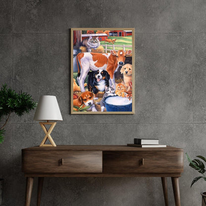 Diamond Painting - Przyjaciele z szopy